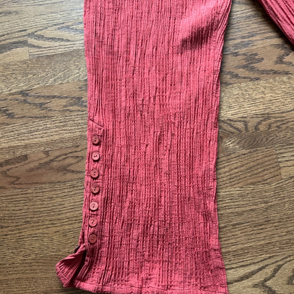 SOFT SURROUNDINGS PL TWO PIECE SET PANTS TUNIC ROSE CRINKLE GAUZE - Picture 7 of 9